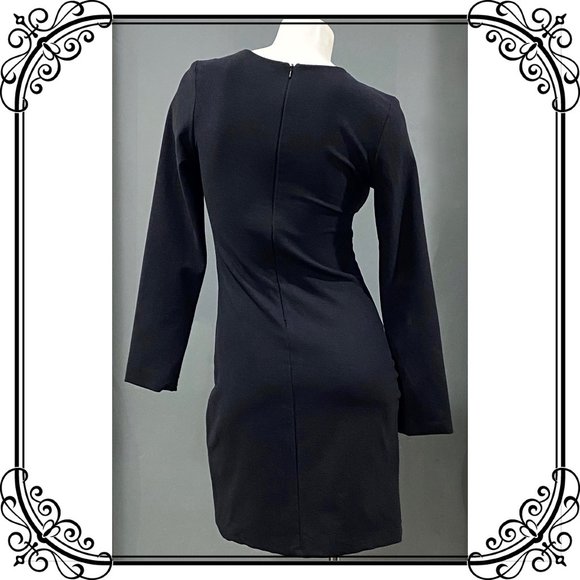 NWOT - ADOLFO SANCHEZ Chic & Sexy Cut-Out Mesh Wool Dress - Picture 3 of 10